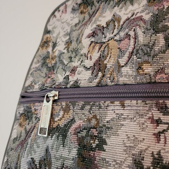 Vintage 1970s PIERRE CARDIN Tapestry Garment Suit Bag Luggage Carry On RARE Zip - Picture 9 of 13